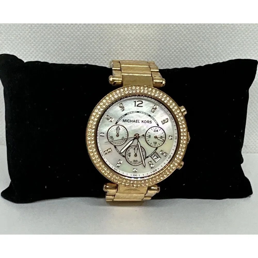 Michael Kors Parker MK5491 Women's Gold Stainless Steel Analog Dial Watch NUL32